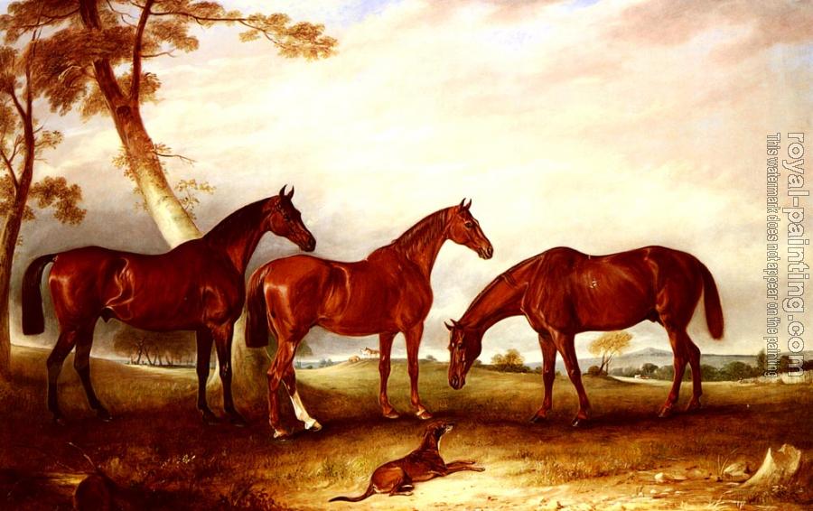 John Ferneley : Marvel, KingFisher And The Lad, Three Hunters Belonging To W